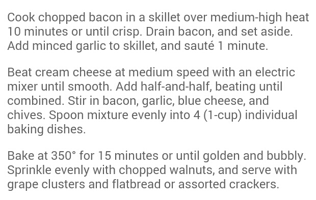 Blue Cheese-Bacon Dip Appetize