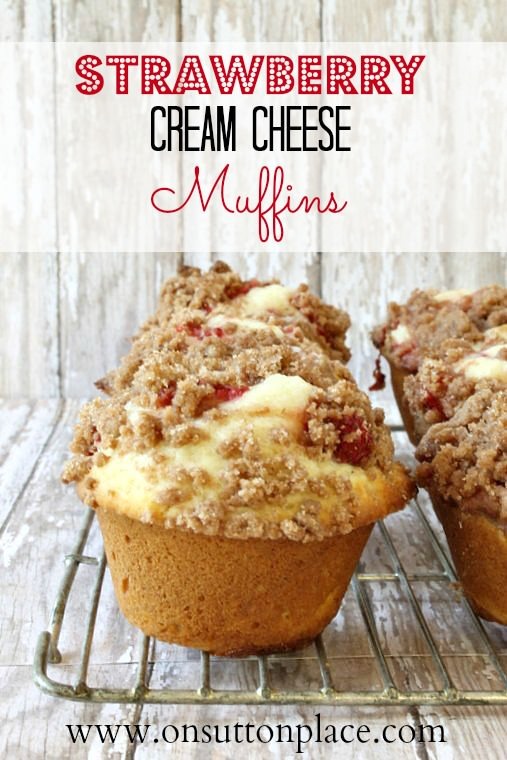 ❤️🍓Strawberry Cream Cheese Muffins, YUM!🍓❤️