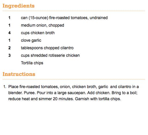 Quick Tortilla Soup