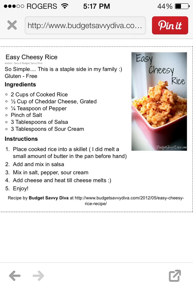 Easy Cheesy Rice