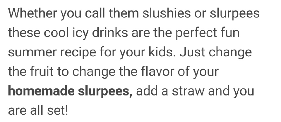 Homemade Slurpees!