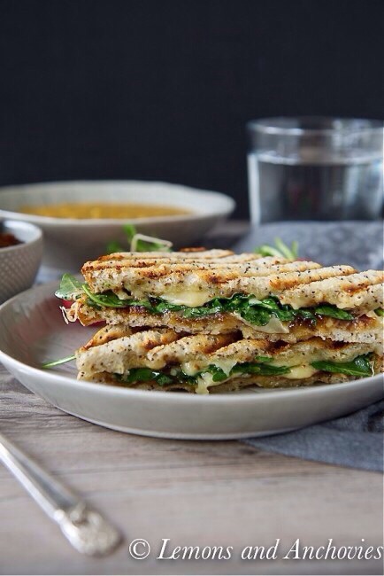 Grilled Cheese Sandwich With Fig Butter And Arugula

Adding greens to your meals is one health change to commit to this year — go beyond a greasy fast food grilled cheese sandwich, and make this one at home!

