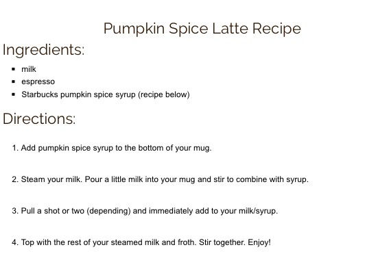 And how to make a pumpkin spice latte!