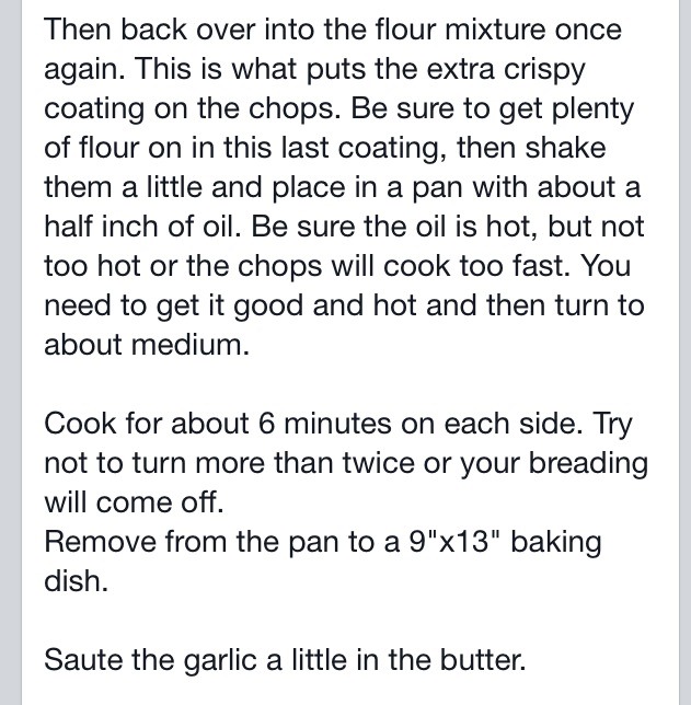 Crunchy Honey Garlic Pork Chops