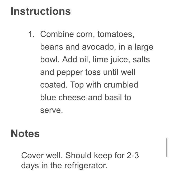 Black bean and roasted corn salad 🌽❤️