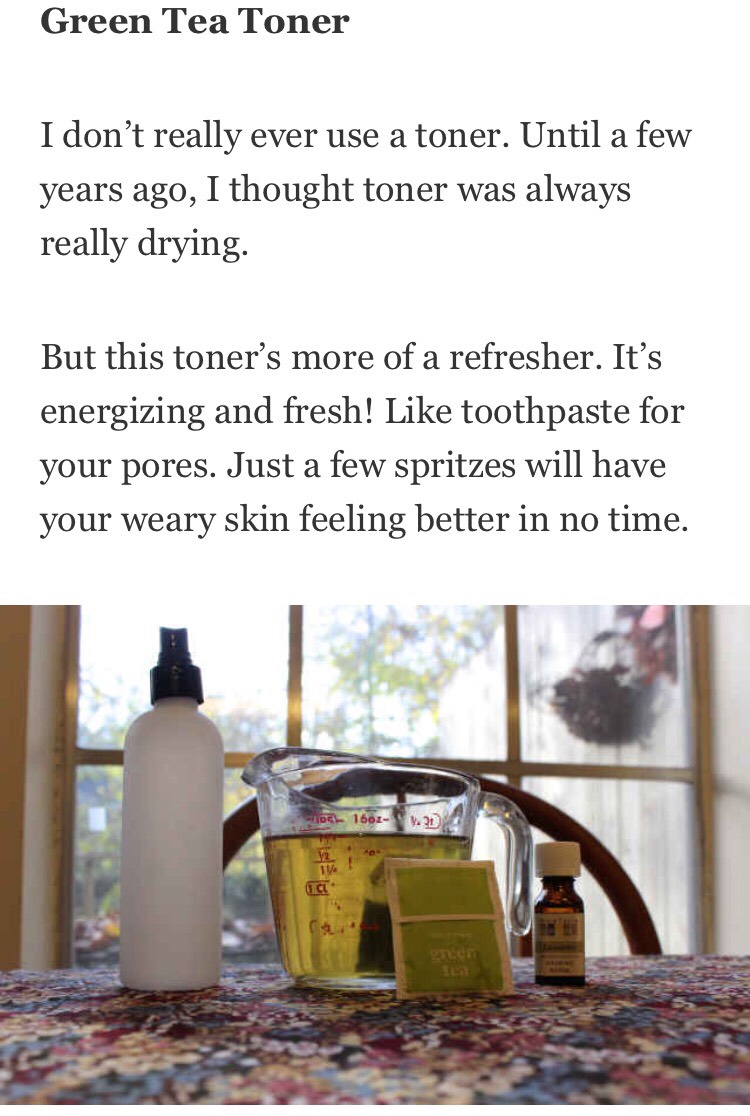 DIY green Tea Toner!! Your Skin Will Thank You!!👌👌👌👍🏻😄