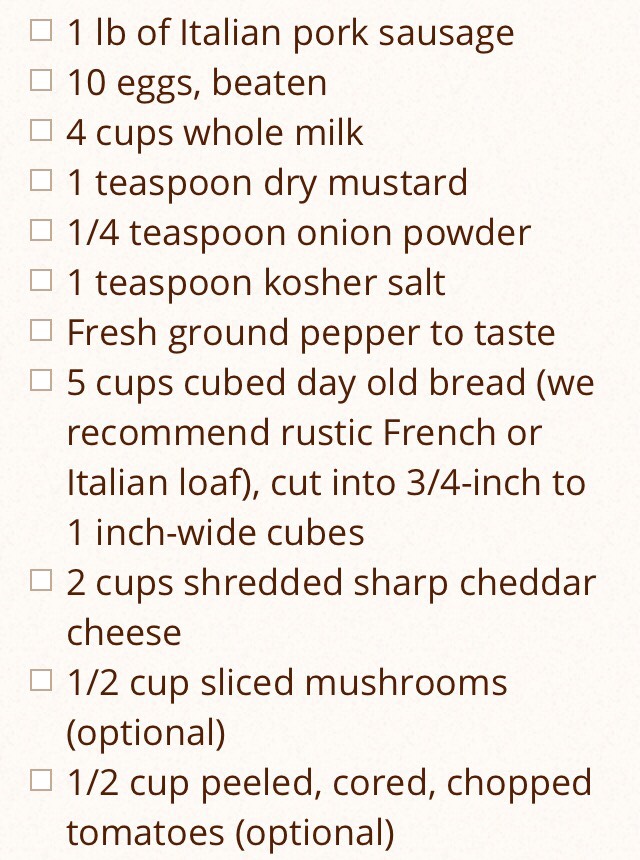 Sausage Breakfast Casserole