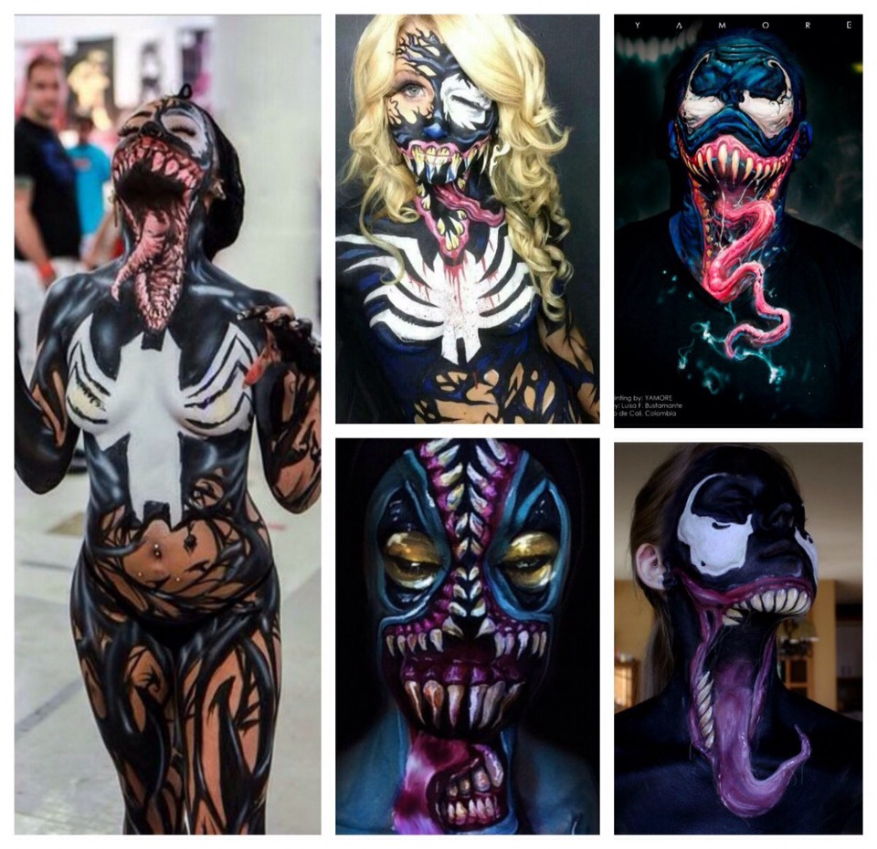 🎃Spooky Face And Body Paint Ideas For Halloween!🎃
