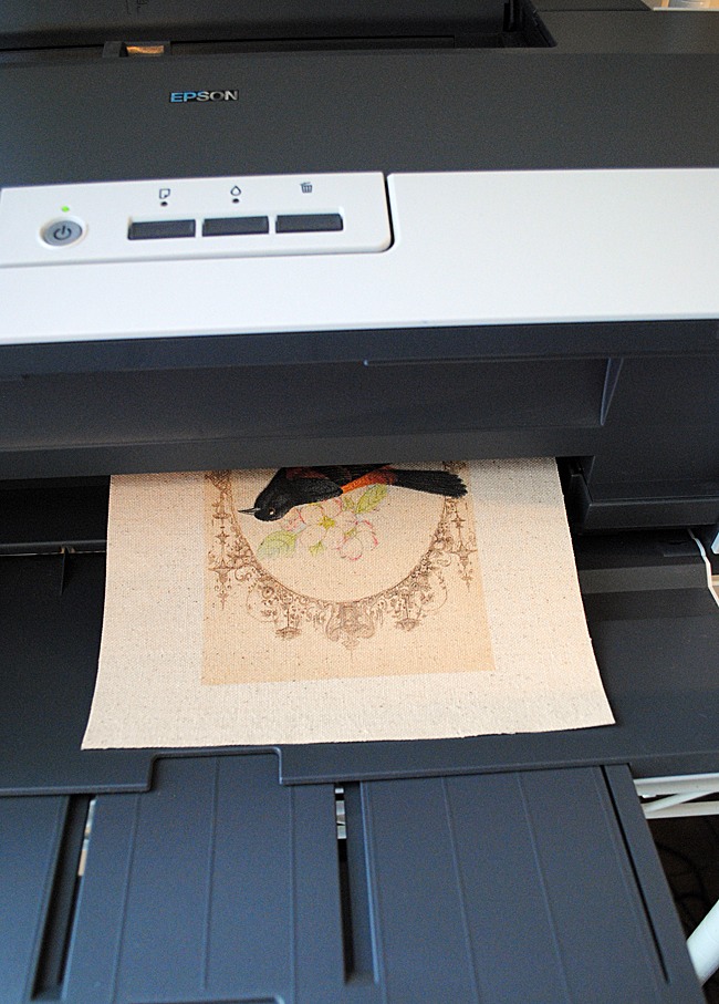 Step 5: Stay right with the printer and guide the fabric through if needed.