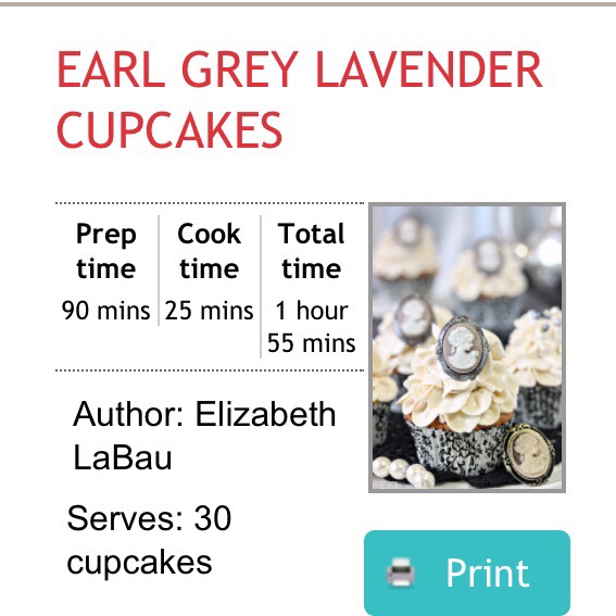 Earl Grey Cupcakes With Lavender Frosting ππ