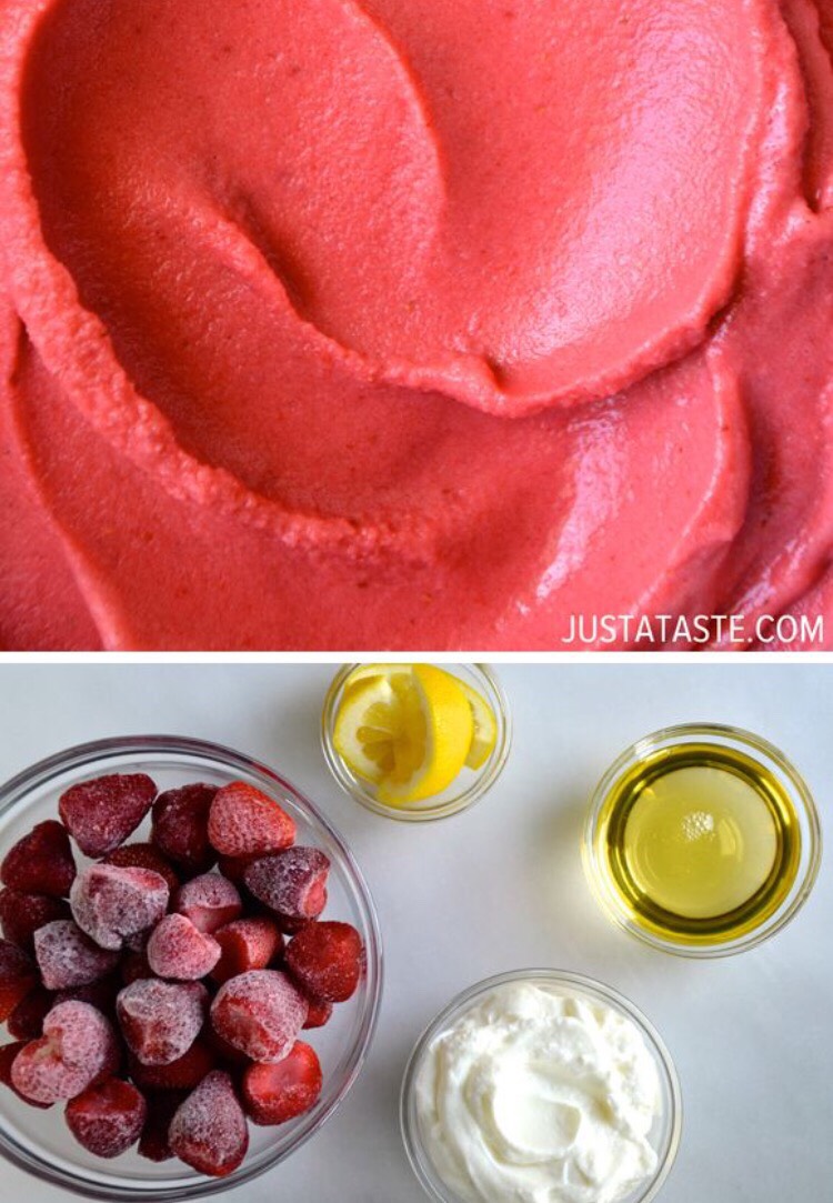 Five Mints Healthy Strawberry Frozen Yogurt