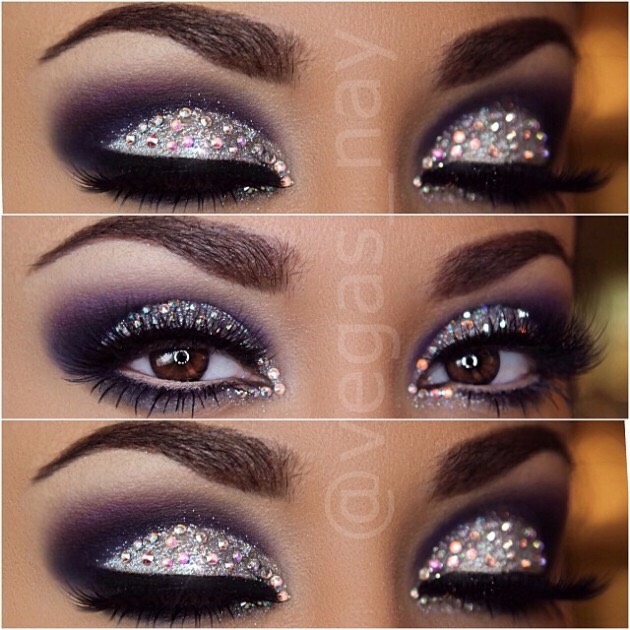 Sparkly Holiday Eye Makeup 