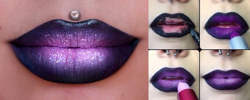 Beautiful Ombre' Lips Tutorial😘🙌👄💋 & Some Eyeshadows👌