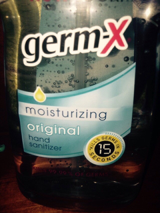 Next apply some sanitizer to the effected area, it will probably sting a little but you can take the pain it dosnt hurt. If you want to have a better effect let the sanitizer sit in a cup for a day and it will turn into a paste (you will see a picture of it in the next slide)