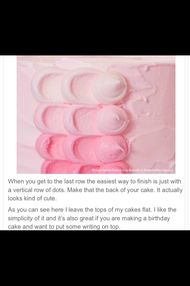 Ombré Frosting Cake