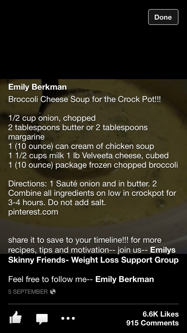 Broccoli Cheese Soup For The Crock Pot!