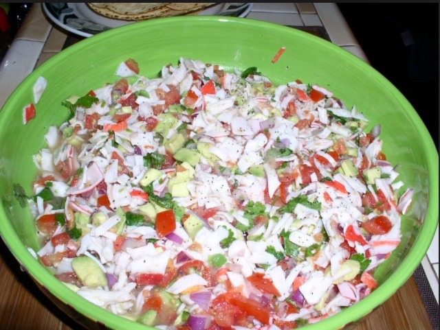 " How To Make Shrimp & Imitation Crab Meat Salad" Their Great With Tostadas!😋