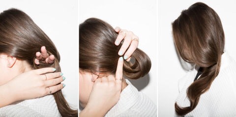 Make your blowout last longer than one day by rolling your hair into a looped bun and pinning it before bed.