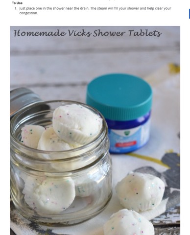  Homemade  Vicks Tablets For The Shower! 