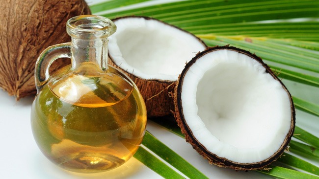 Put coconut oil in hair to smooth hair 