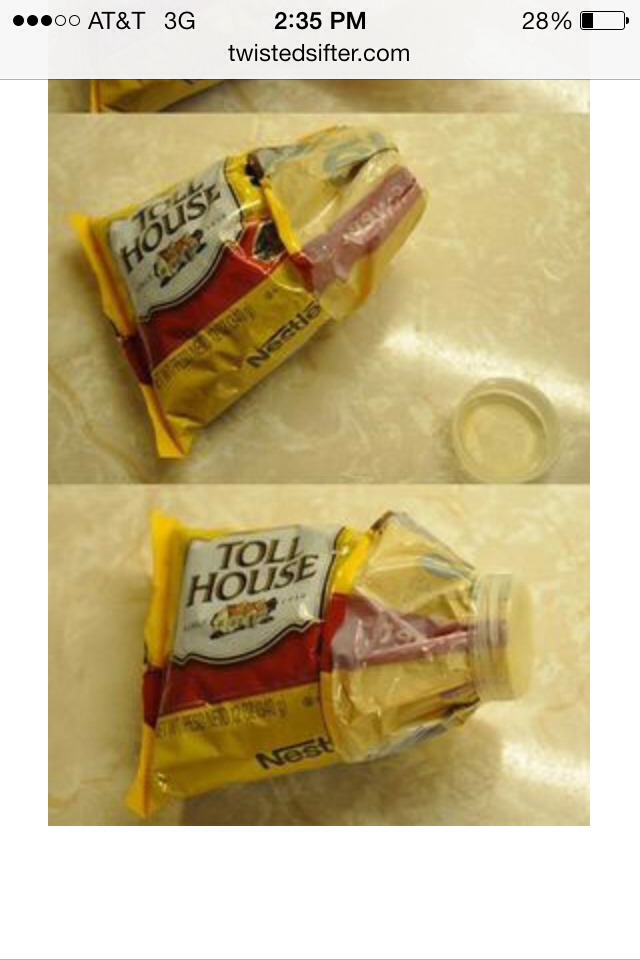 If You Cut A Water Bottle Top Off, You Can Save Un-used Kitchen Items. Simply Screw The Lid On.
