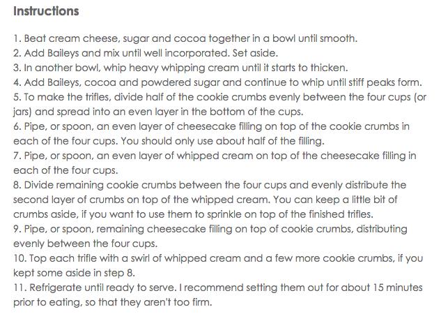 Mini Baileys Chocolate Cheesecake Trifles #tipIt 
