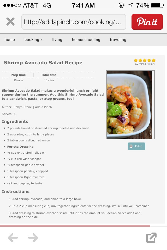 Shrimp Avocado  Salad Recipe