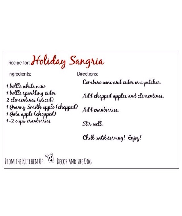 Holiday Sangria!!!