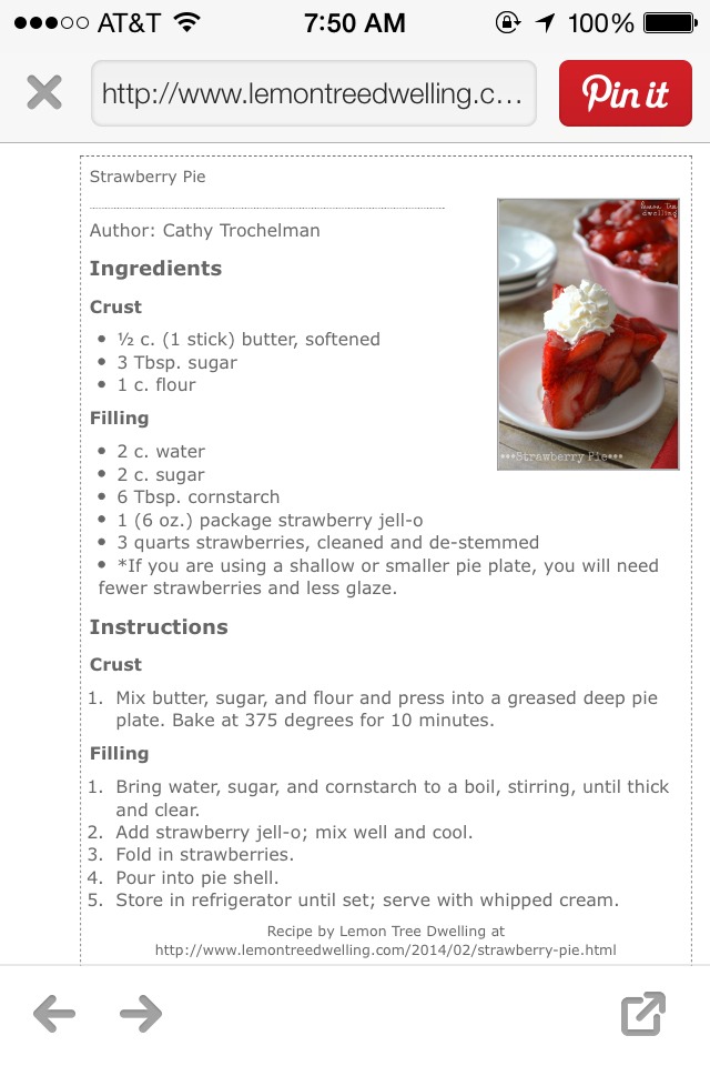 Fresh Strawberry Pie