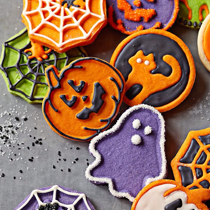 You could bake some cute Halloween themed cookies