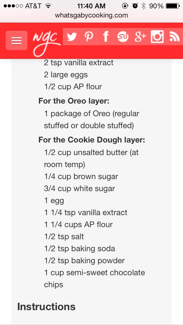 Chocolate Chip Cookie Oreo Brownies "slutty brownies"