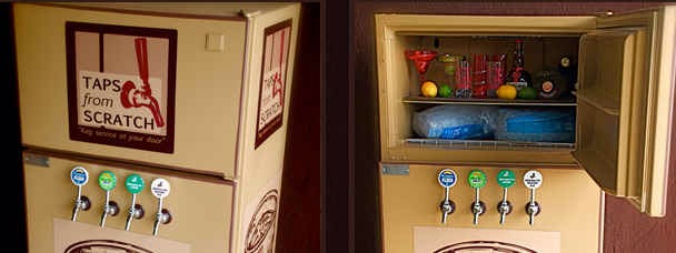 Or rent a Pub-Hub for a diy bar area! 

It's a fridge that has been converted to a beer dispenser. It also has fridge space for liquors.