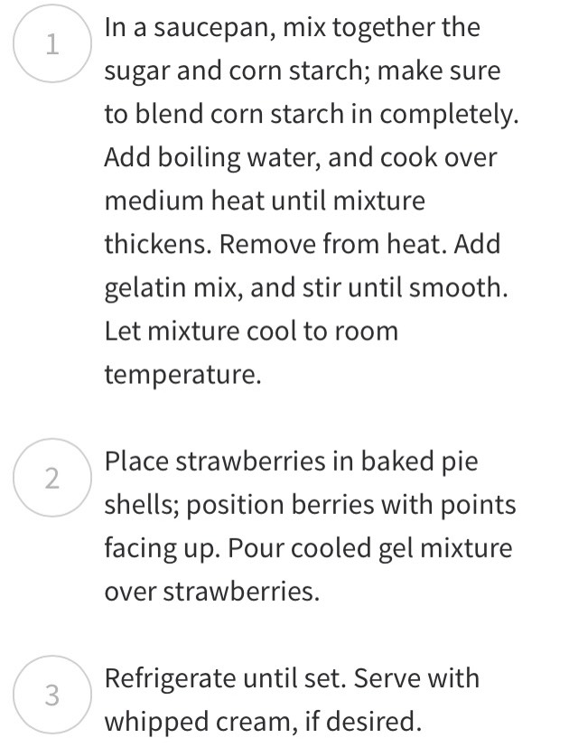 Fresh strawberry pie 