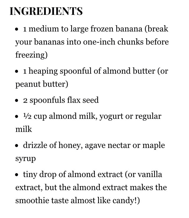 Creamy Almond Banana Smoothie