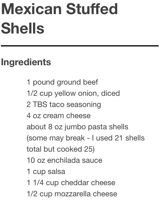 Mexican Stuffed Shells!