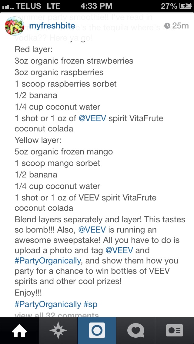 Delicious Summer Time Party Smoothie!