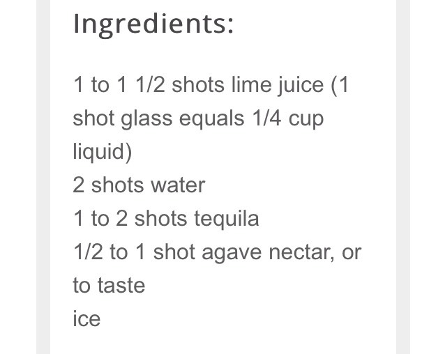 All Natural Homemade Margarita 