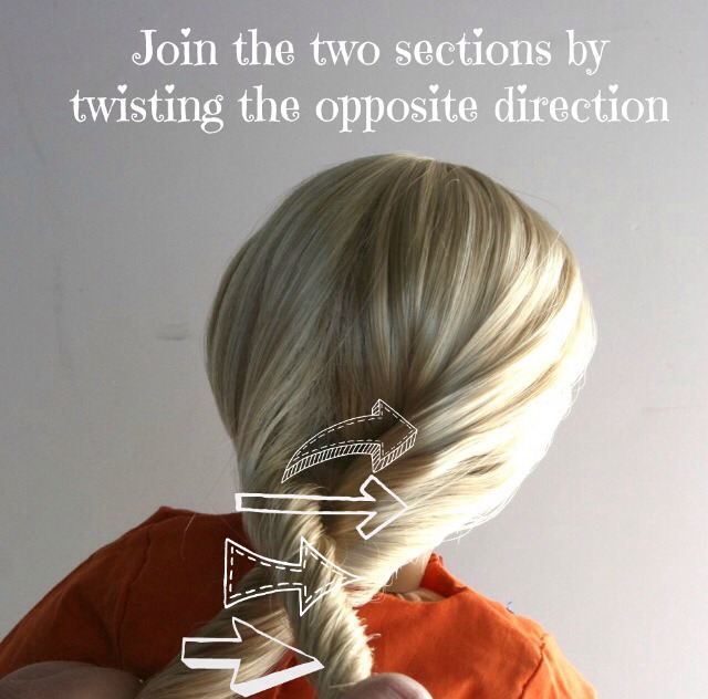 Twist 2 strands of hair and then twist them together in the opposite direction make sure they are twisted tightly to create beautiful beach waves 