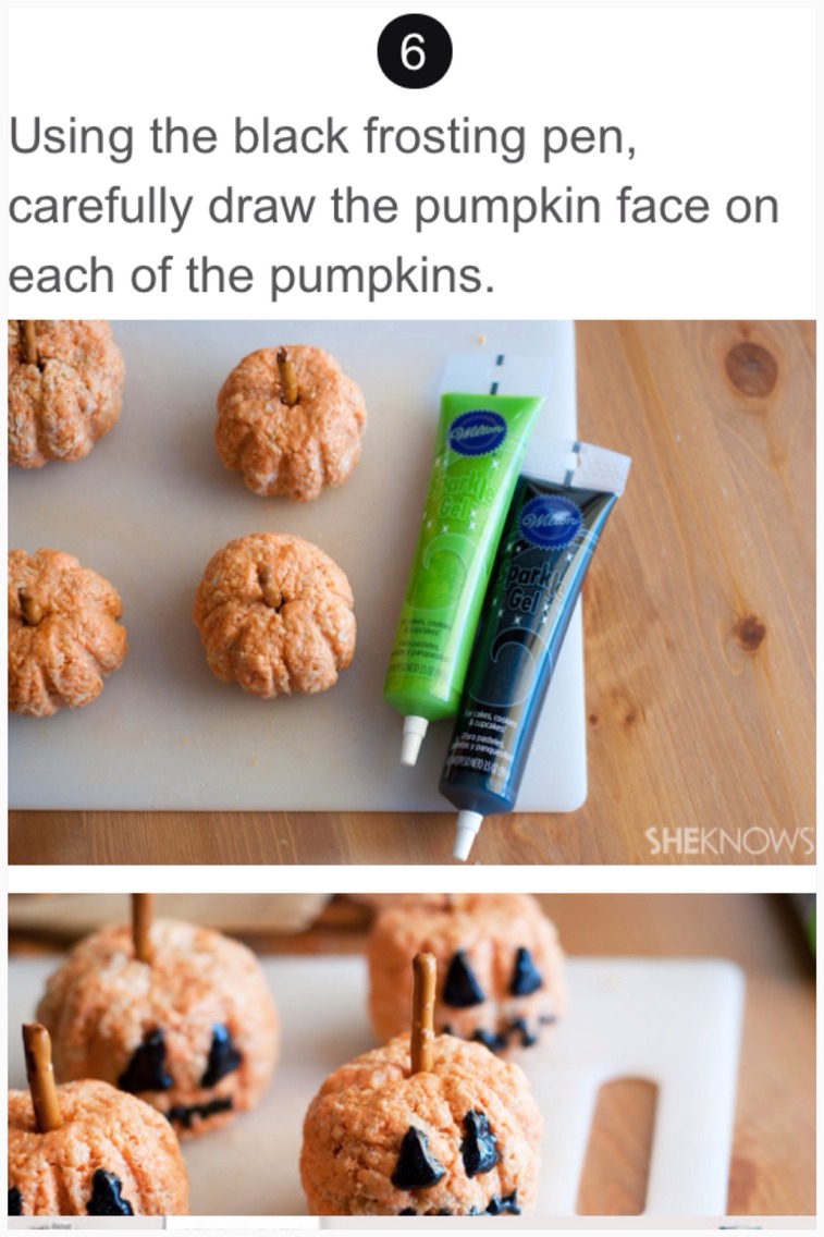 Cute Pumpkin Rice Krispies Treats 🎃