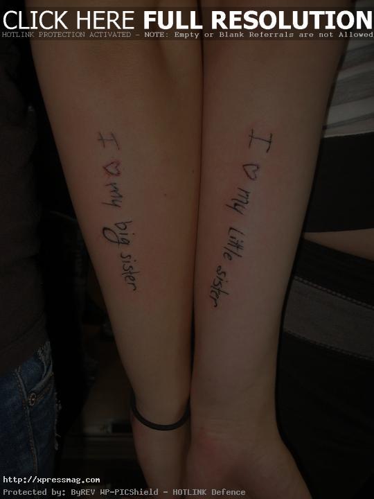 Cute Sister Tattoo Ideas