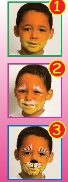 Tigers And Leopards. Face Painting Tutorial For Halloween.