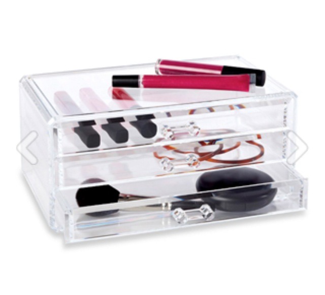 Richards Homewares Clear 3-Drawer Cosmetic Organizer, $14.99, bedbathandbeyond.com