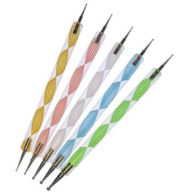 Use a dotting too to make a Line across the tip of your nail. If you don't have a dotting tool, check out my "how to make a dotting tool" tip