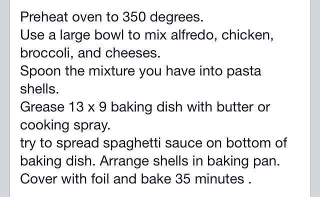 Chicken Broccoli Alfredo Stuffed Shells
