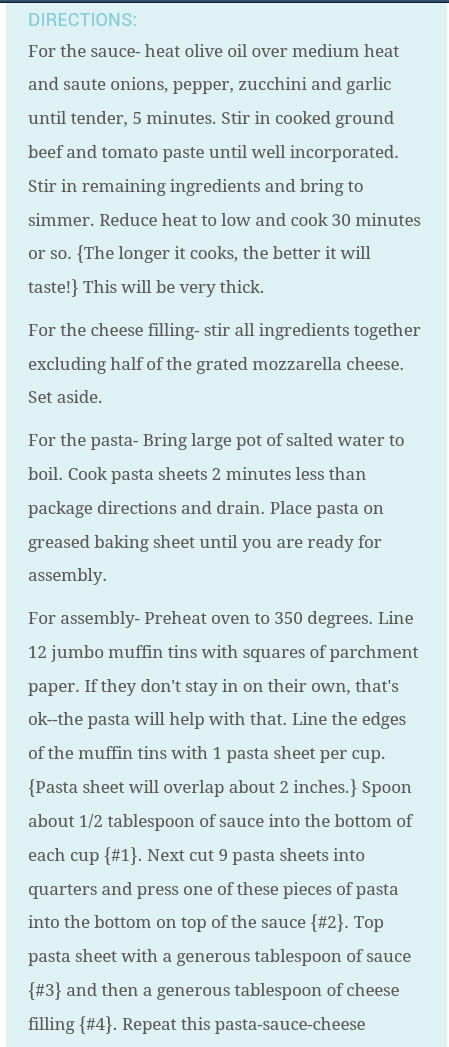 lasagna cups