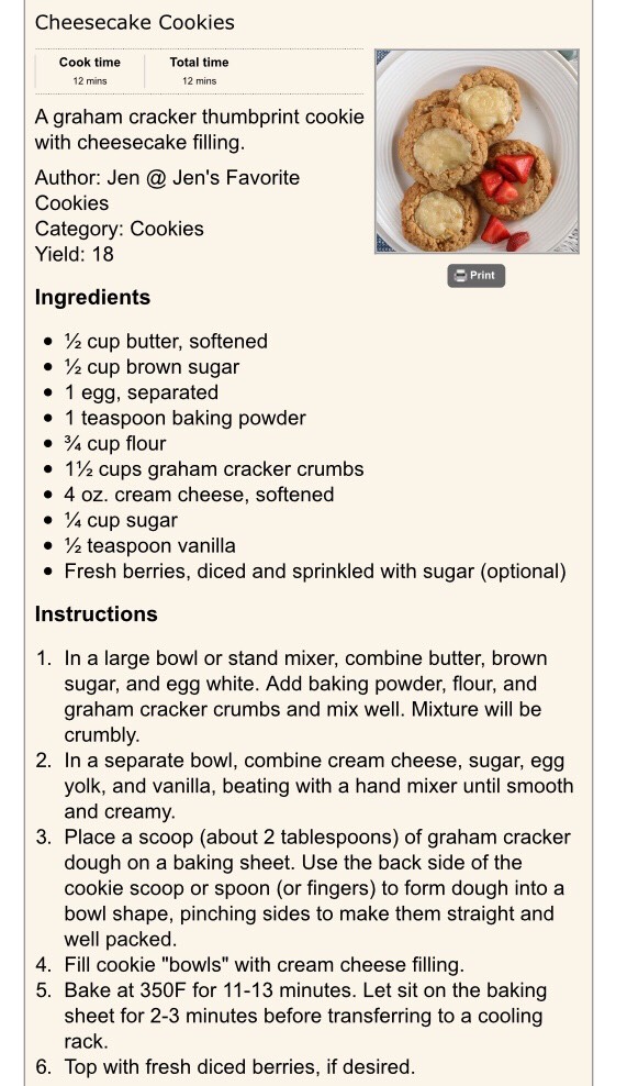 Delicious Cheese Cake Cookies 