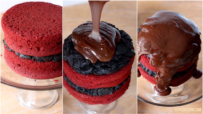 Red Velvet Oreo Truffle Fudge Cake!!!!