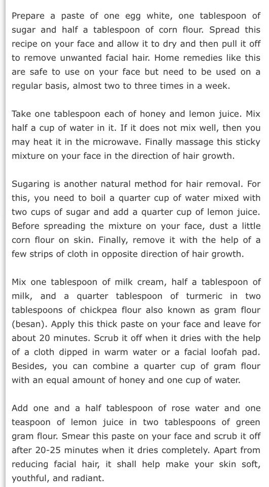 🎀 Get Rid Of Unwanted Facial Hair 🎀
