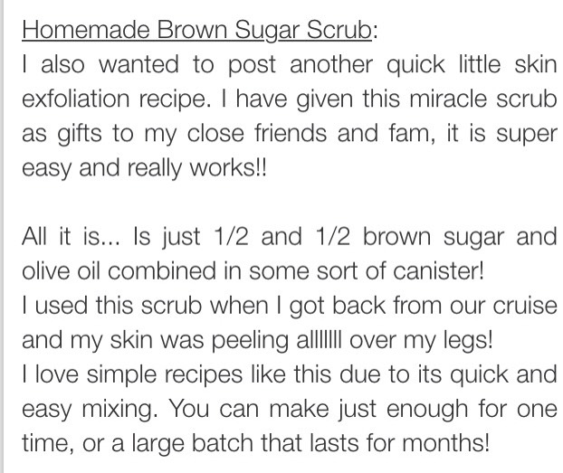 Homeade Brown Sugar Scrub