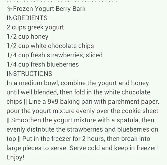Frozen Yogurt Berry Bark💕